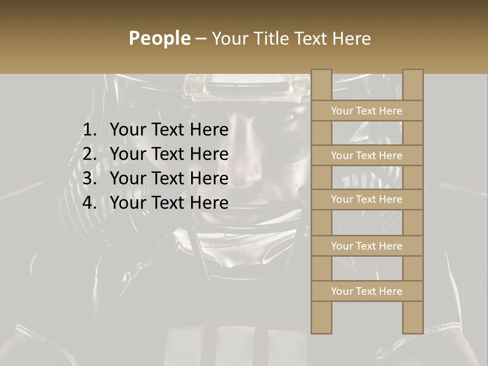 A Football Player Holding His Helmet Over His Face PowerPoint Template