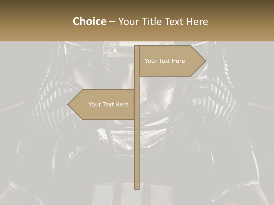 A Football Player Holding His Helmet Over His Face PowerPoint Template