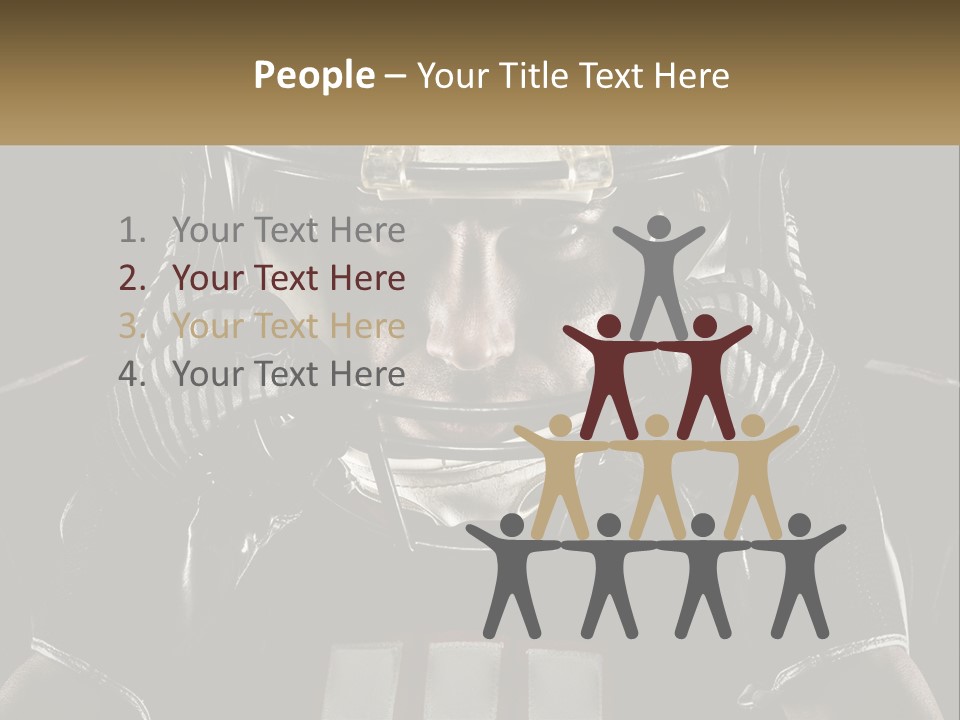 A Football Player Holding His Helmet Over His Face PowerPoint Template