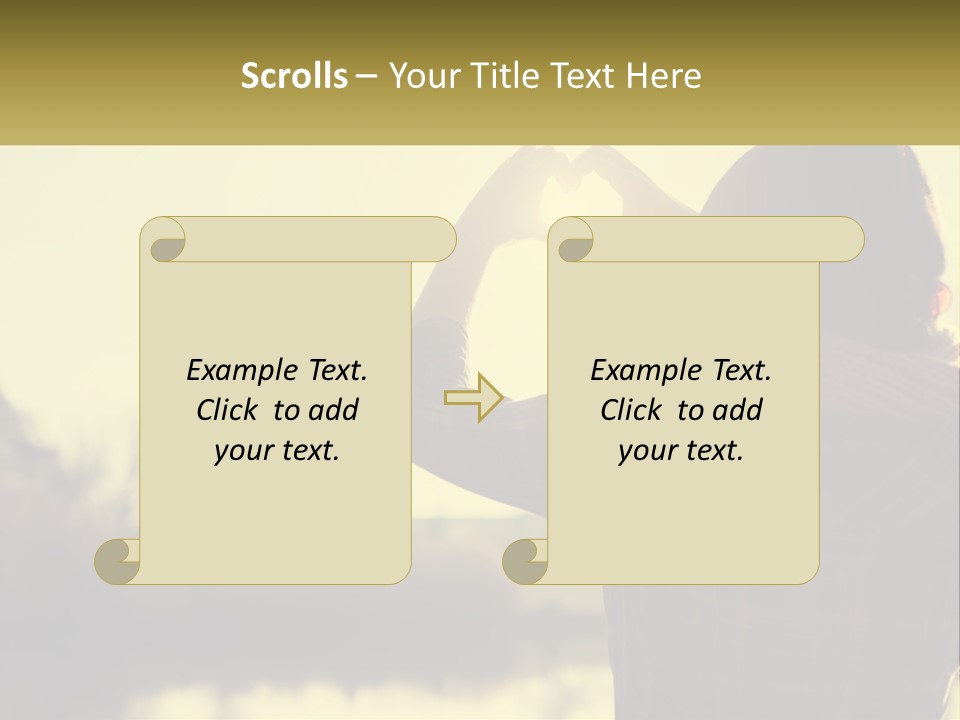 A Person Making A Heart Shape With Their Hands PowerPoint Template