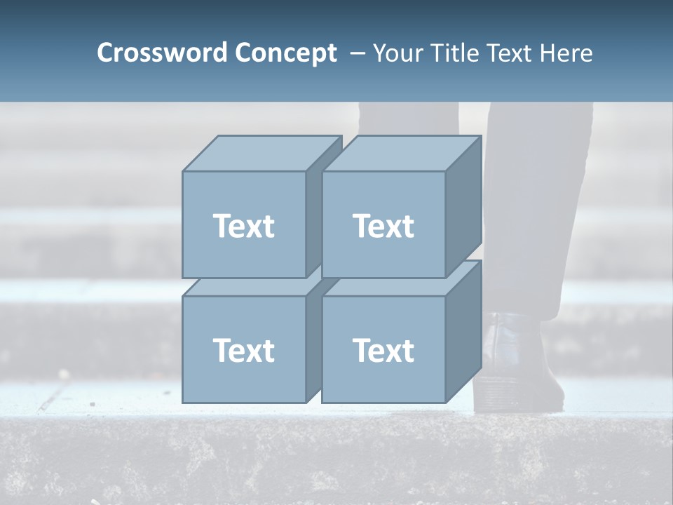 A Person Walking Up Some Steps With Their Feet On The Ground PowerPoint Template