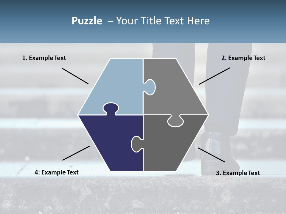 A Person Walking Up Some Steps With Their Feet On The Ground PowerPoint Template