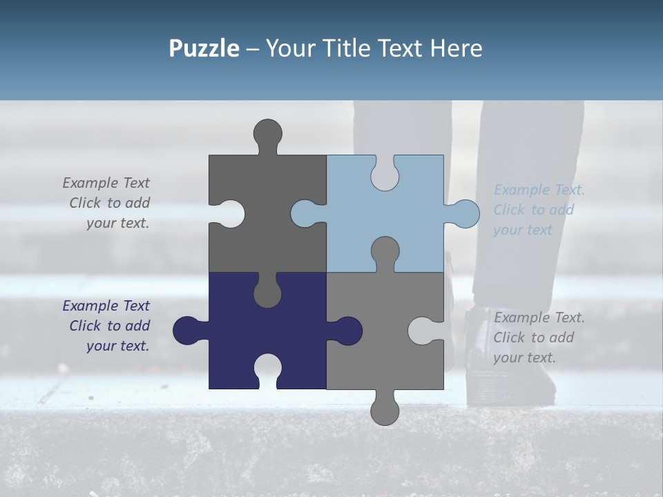 A Person Walking Up Some Steps With Their Feet On The Ground PowerPoint Template