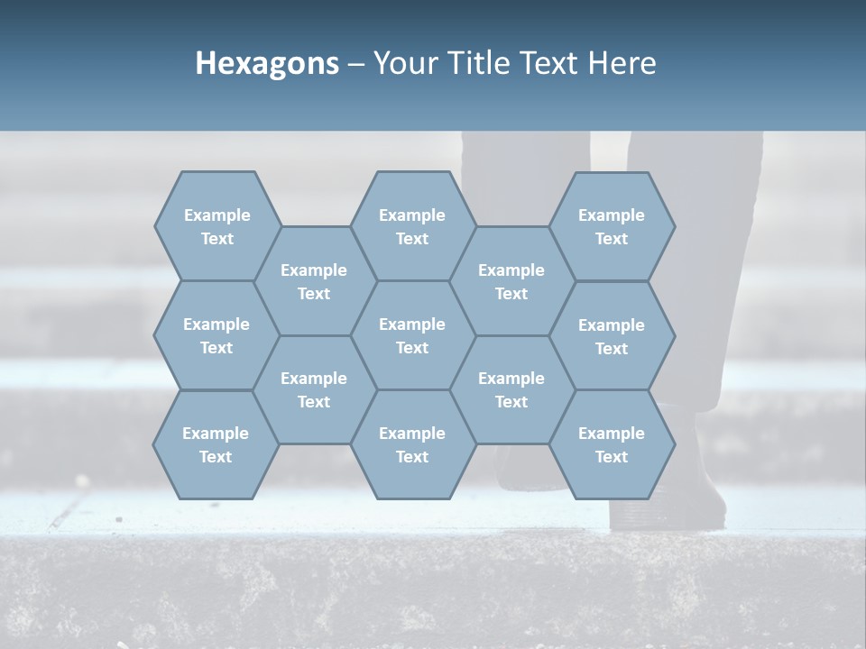 A Person Walking Up Some Steps With Their Feet On The Ground PowerPoint Template