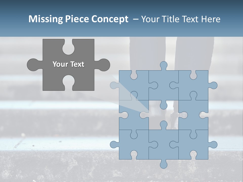 A Person Walking Up Some Steps With Their Feet On The Ground PowerPoint Template