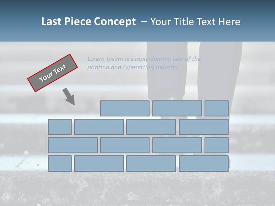A Person Walking Up Some Steps With Their Feet On The Ground PowerPoint Template