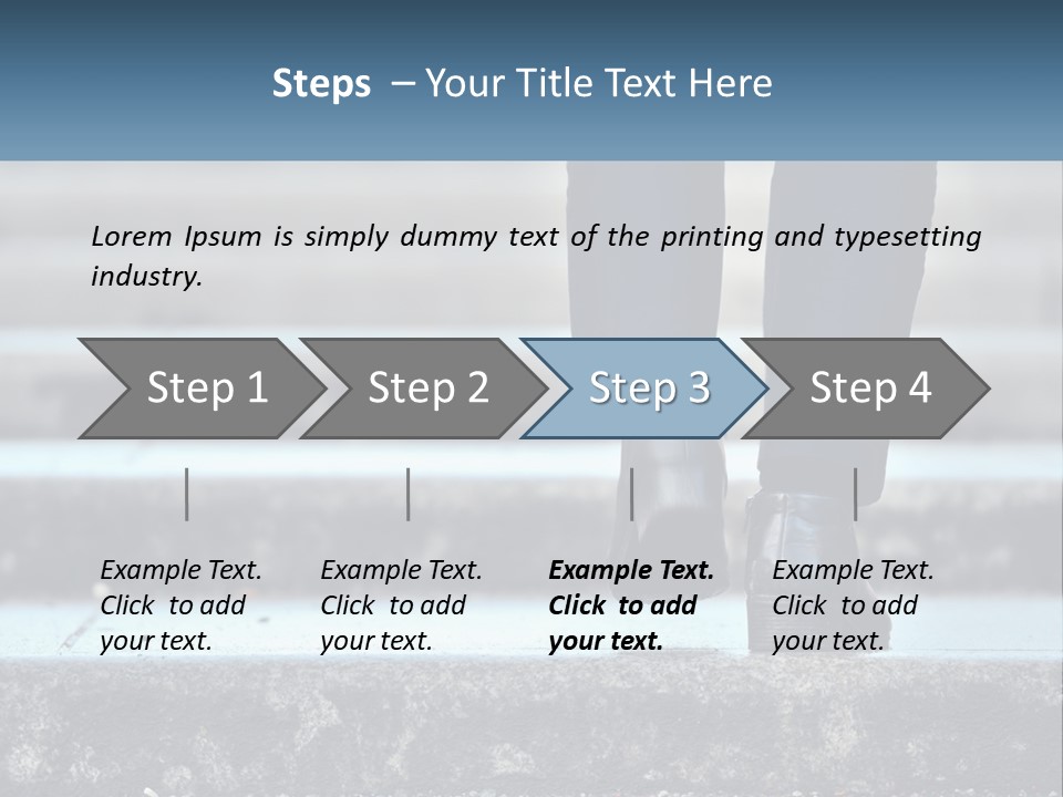 A Person Walking Up Some Steps With Their Feet On The Ground PowerPoint Template
