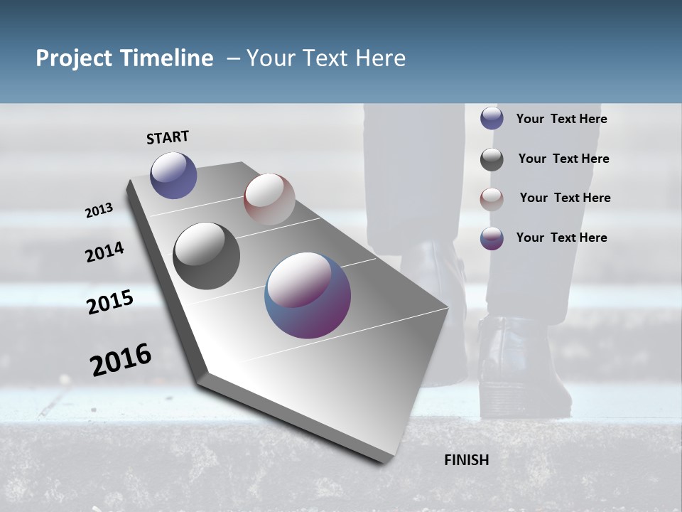 A Person Walking Up Some Steps With Their Feet On The Ground PowerPoint Template