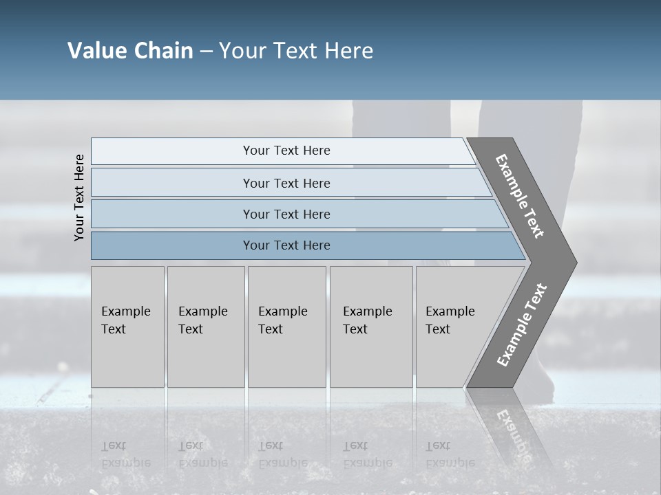 A Person Walking Up Some Steps With Their Feet On The Ground PowerPoint Template