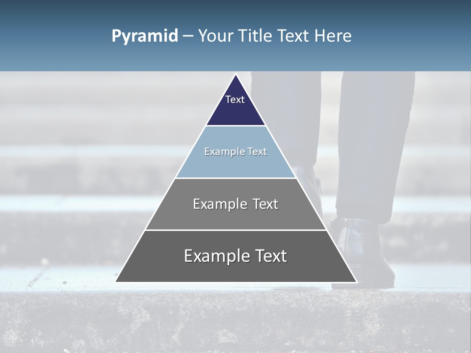 A Person Walking Up Some Steps With Their Feet On The Ground PowerPoint Template