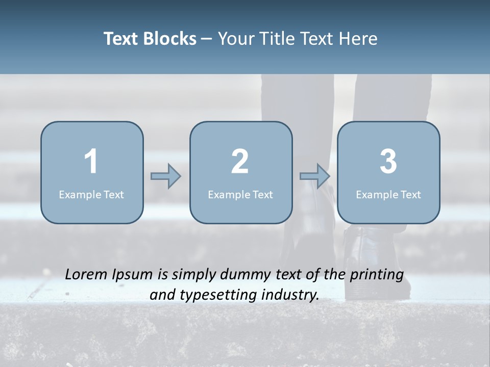 A Person Walking Up Some Steps With Their Feet On The Ground PowerPoint Template