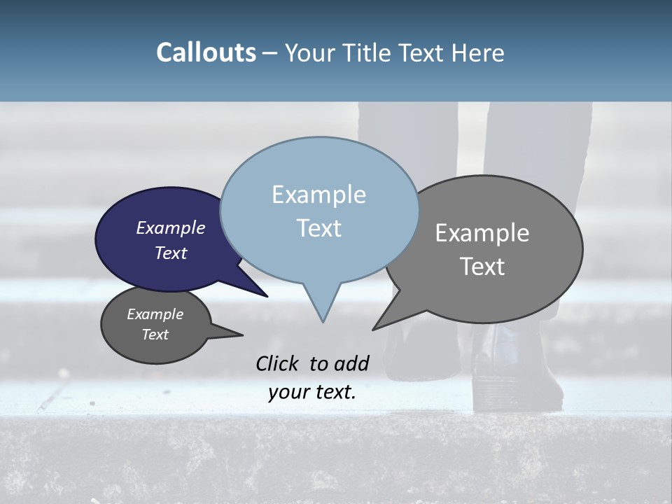 A Person Walking Up Some Steps With Their Feet On The Ground PowerPoint Template
