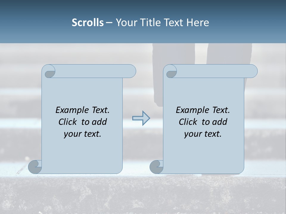 A Person Walking Up Some Steps With Their Feet On The Ground PowerPoint Template