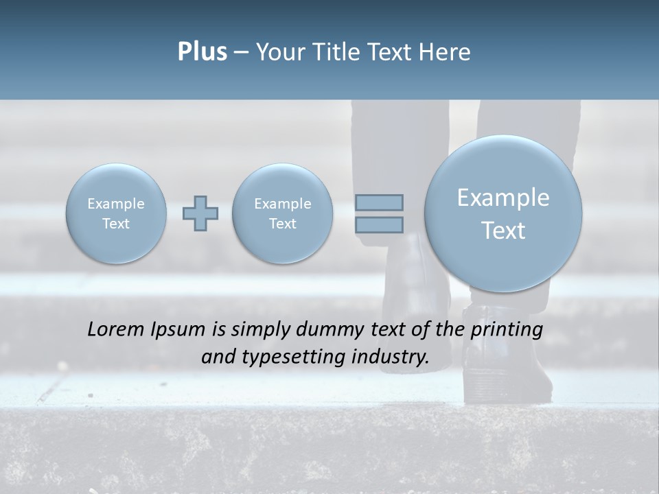A Person Walking Up Some Steps With Their Feet On The Ground PowerPoint Template