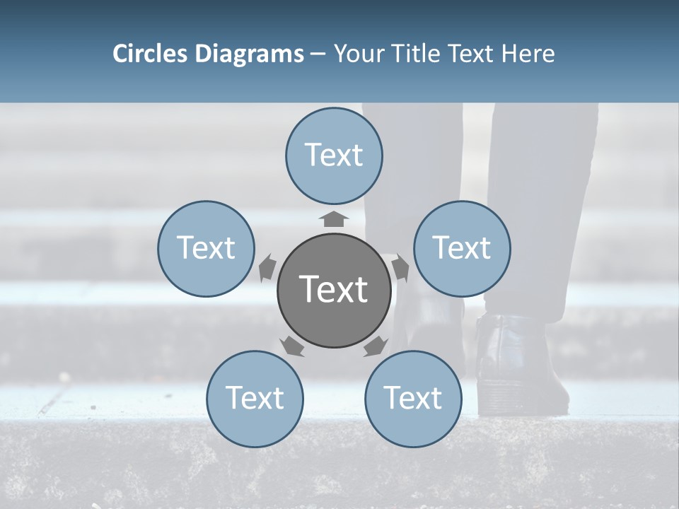 A Person Walking Up Some Steps With Their Feet On The Ground PowerPoint Template