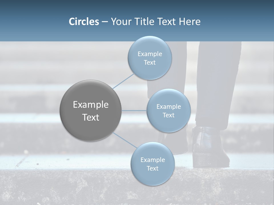 A Person Walking Up Some Steps With Their Feet On The Ground PowerPoint Template