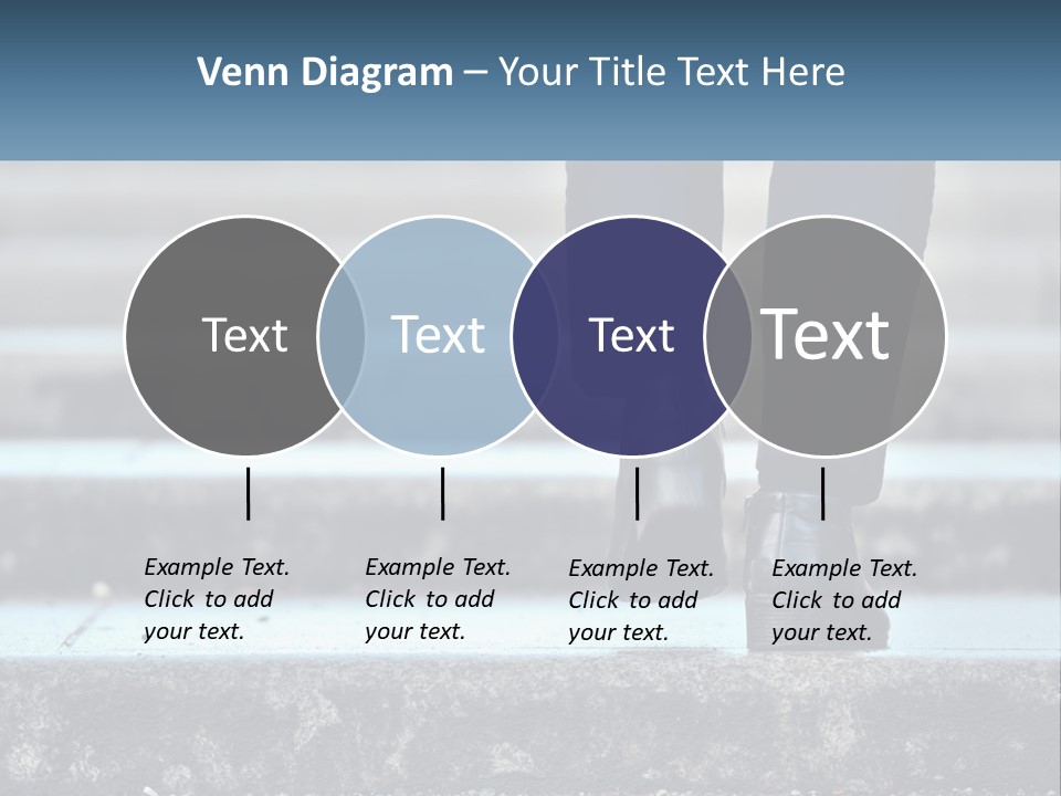 A Person Walking Up Some Steps With Their Feet On The Ground PowerPoint Template