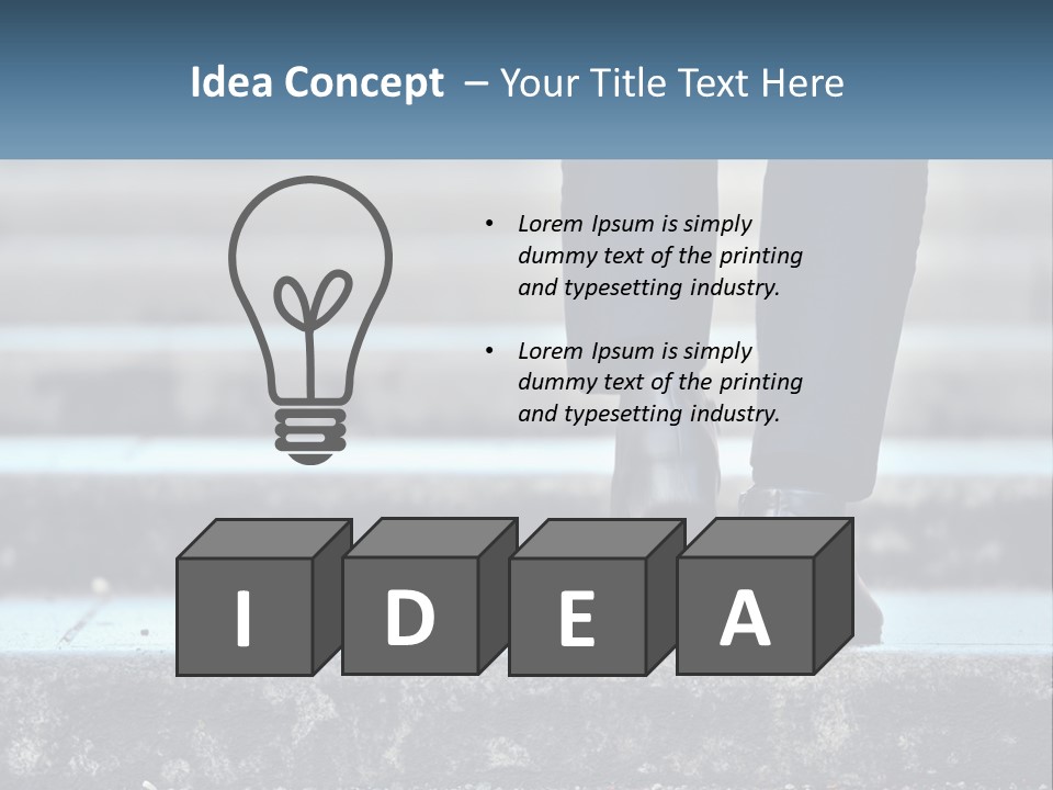 A Person Walking Up Some Steps With Their Feet On The Ground PowerPoint Template