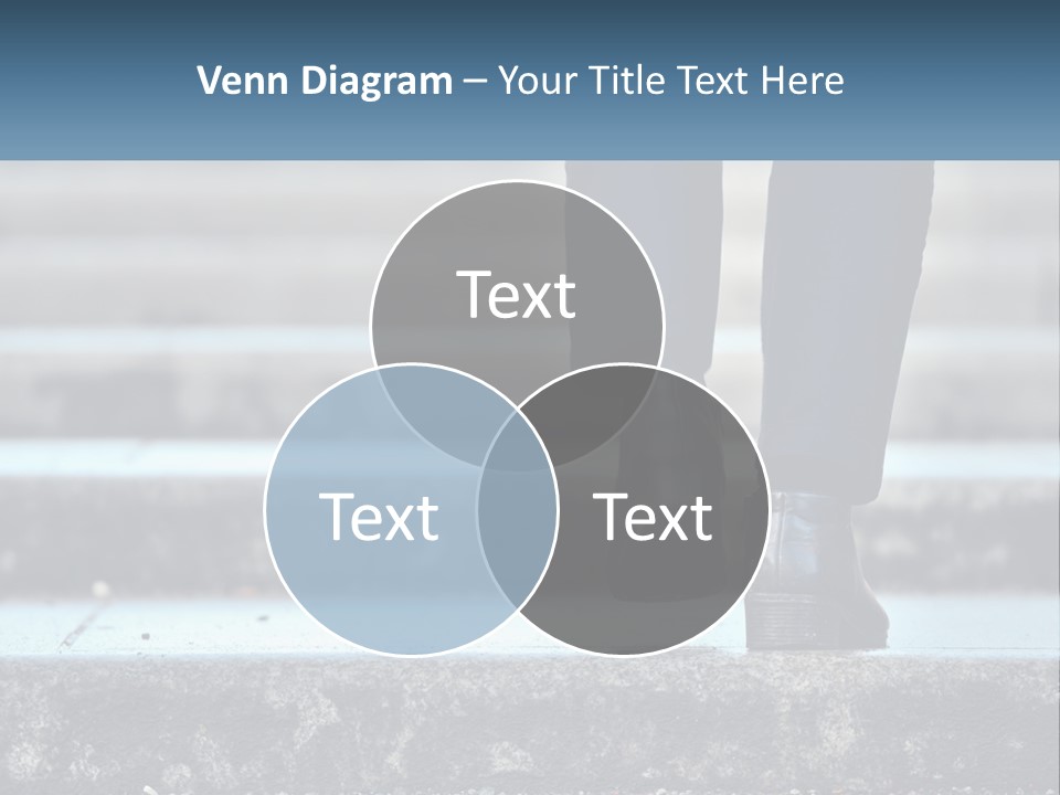 A Person Walking Up Some Steps With Their Feet On The Ground PowerPoint Template