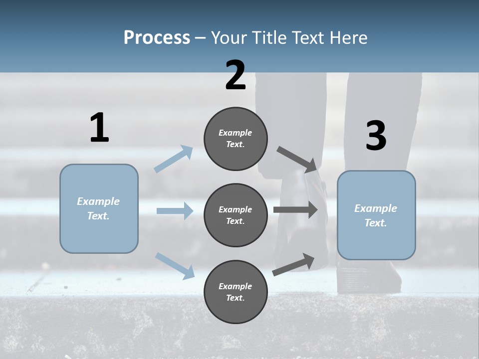 A Person Walking Up Some Steps With Their Feet On The Ground PowerPoint Template