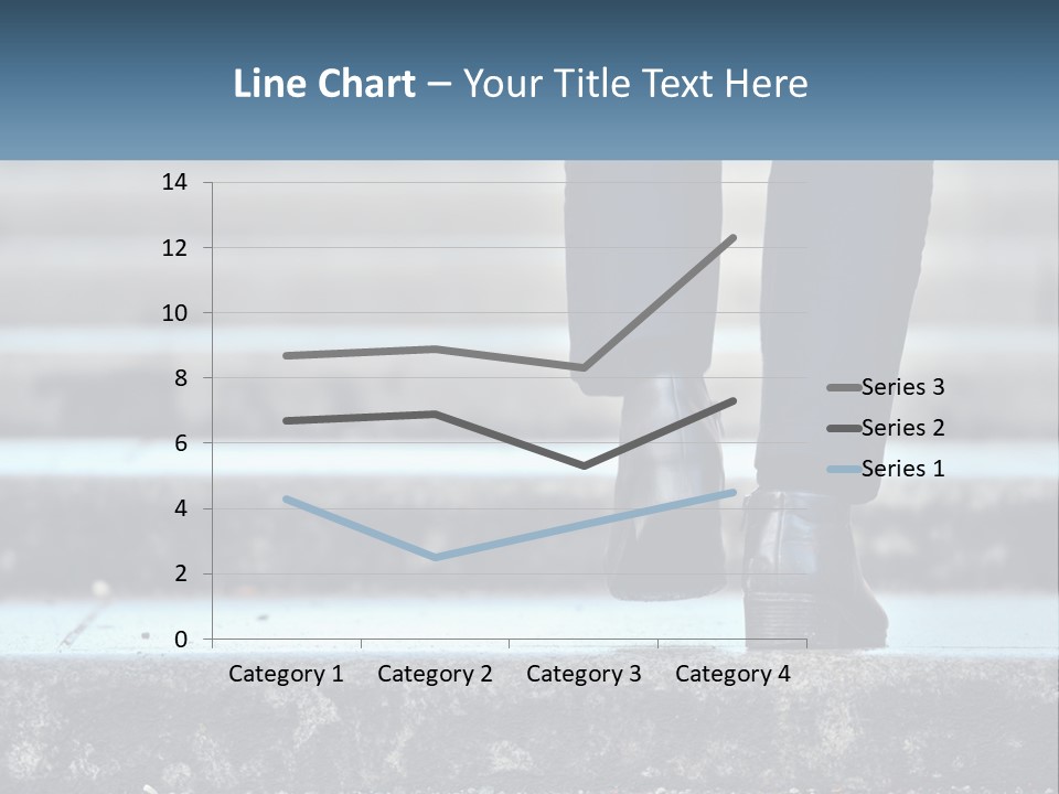 A Person Walking Up Some Steps With Their Feet On The Ground PowerPoint Template