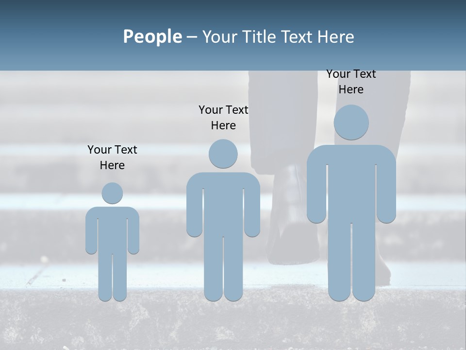 A Person Walking Up Some Steps With Their Feet On The Ground PowerPoint Template