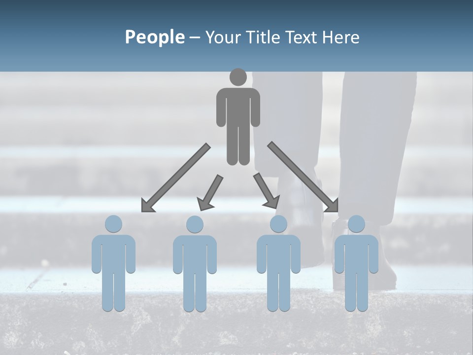 A Person Walking Up Some Steps With Their Feet On The Ground PowerPoint Template