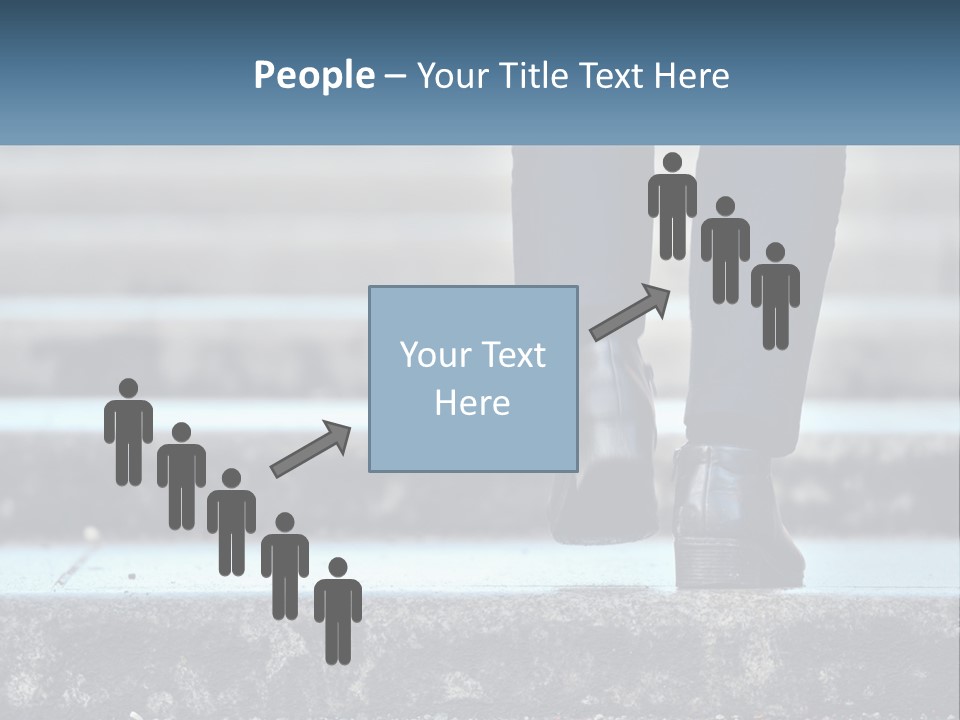 A Person Walking Up Some Steps With Their Feet On The Ground PowerPoint Template