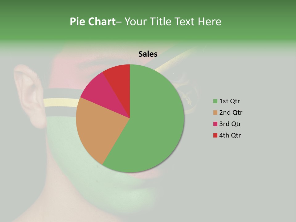 A Man With His Face Painted In The Colors Of The Flag Of Jamaica PowerPoint Template