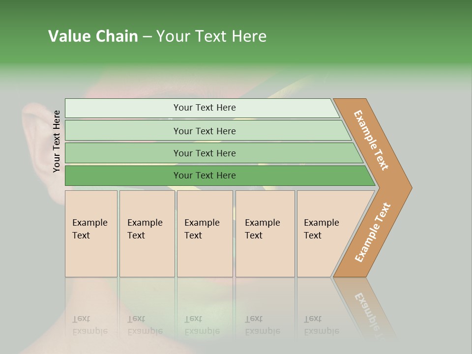 A Man With His Face Painted In The Colors Of The Flag Of Jamaica PowerPoint Template