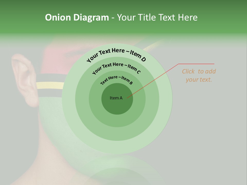 A Man With His Face Painted In The Colors Of The Flag Of Jamaica PowerPoint Template