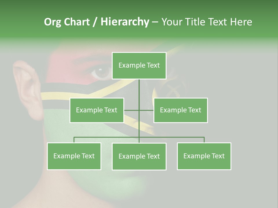 A Man With His Face Painted In The Colors Of The Flag Of Jamaica PowerPoint Template
