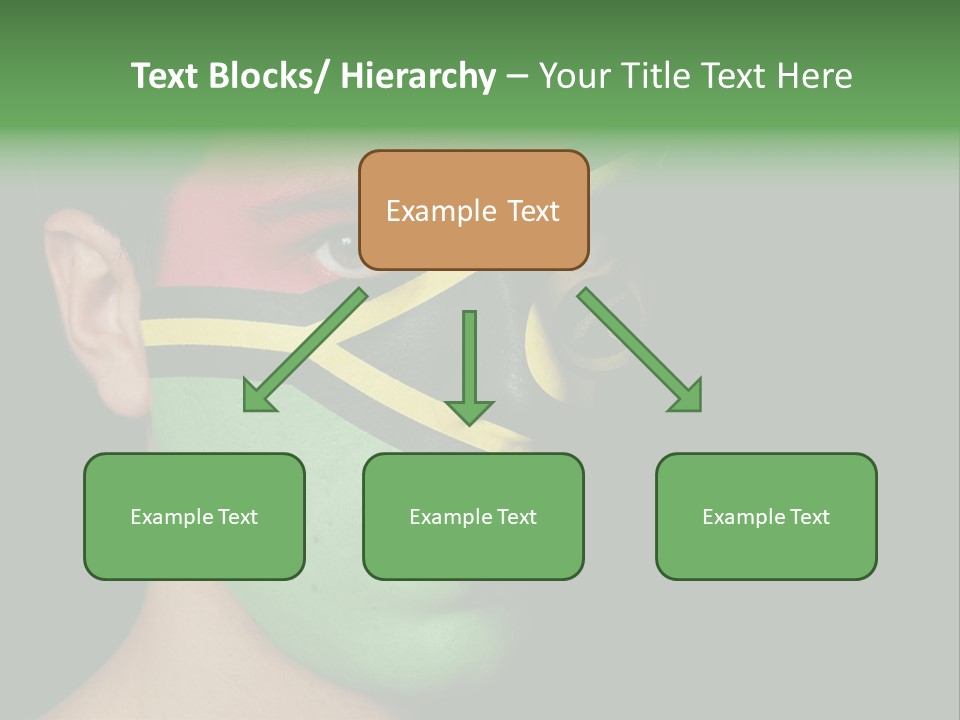 A Man With His Face Painted In The Colors Of The Flag Of Jamaica PowerPoint Template