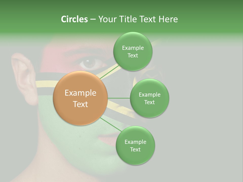 A Man With His Face Painted In The Colors Of The Flag Of Jamaica PowerPoint Template