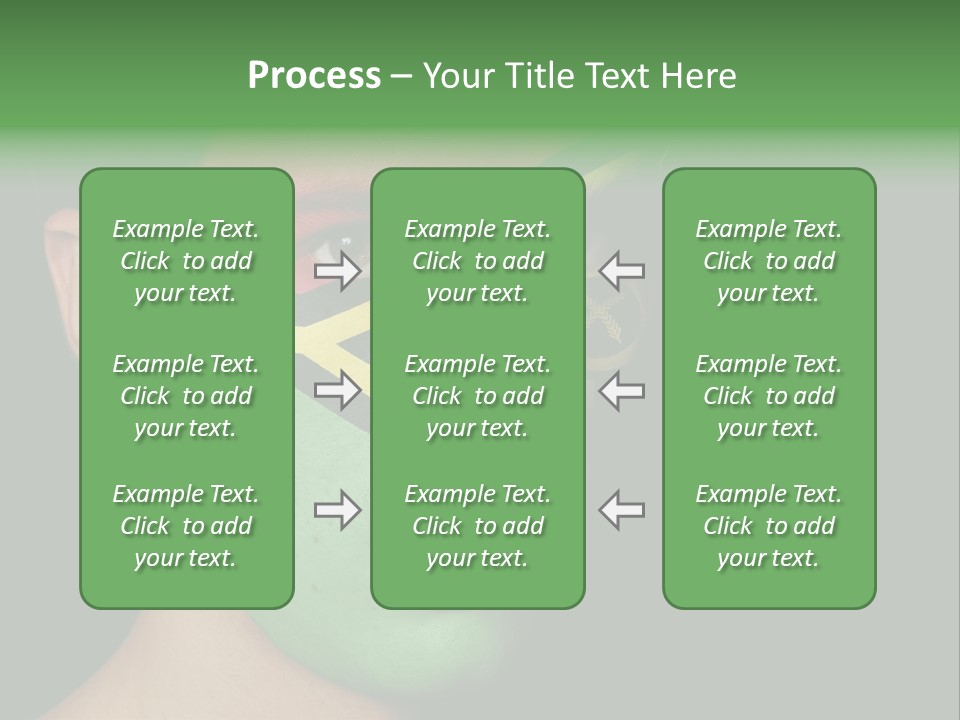 A Man With His Face Painted In The Colors Of The Flag Of Jamaica PowerPoint Template