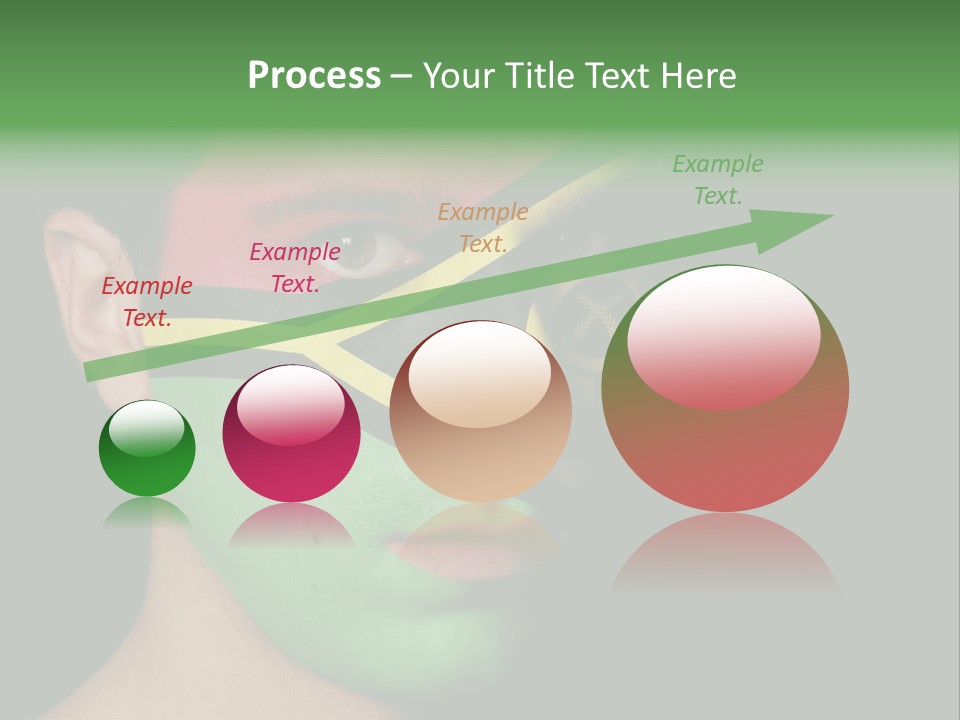 A Man With His Face Painted In The Colors Of The Flag Of Jamaica PowerPoint Template