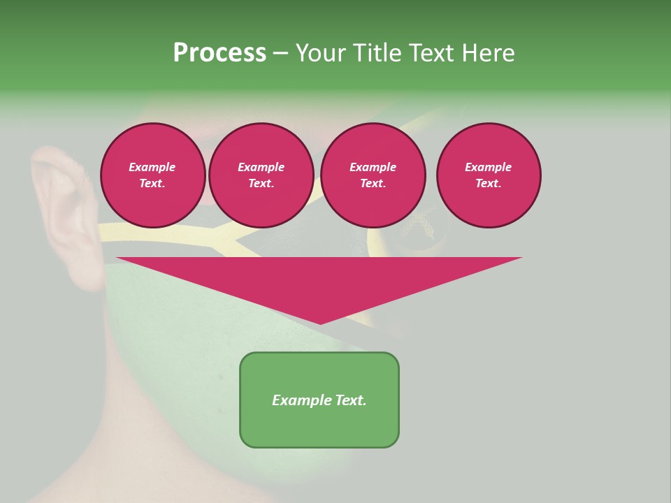 A Man With His Face Painted In The Colors Of The Flag Of Jamaica PowerPoint Template