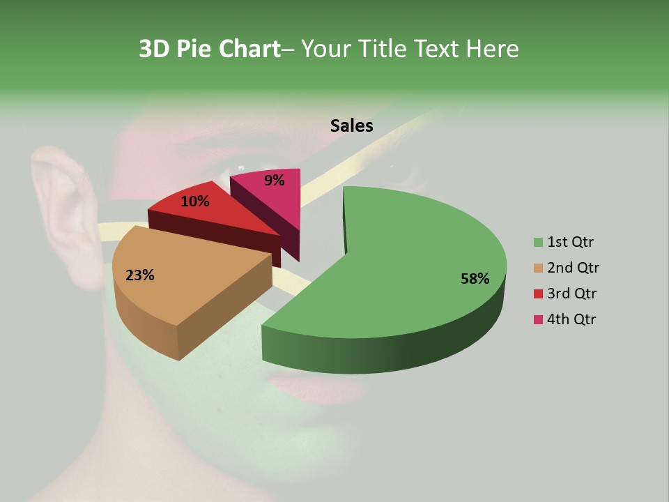 A Man With His Face Painted In The Colors Of The Flag Of Jamaica PowerPoint Template
