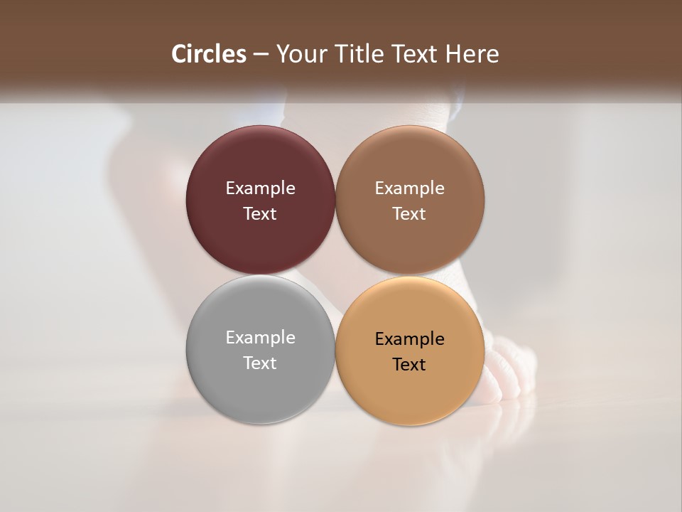 A Person With Bare Feet Standing On A Wooden Floor PowerPoint Template