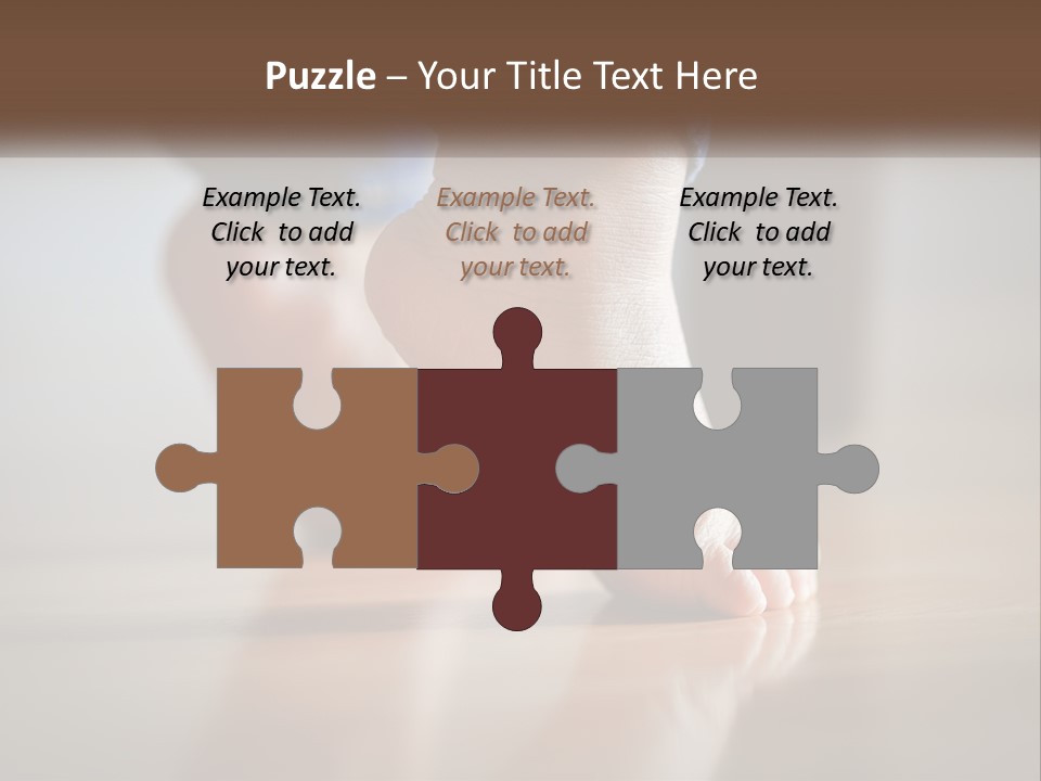 A Person With Bare Feet Standing On A Wooden Floor PowerPoint Template