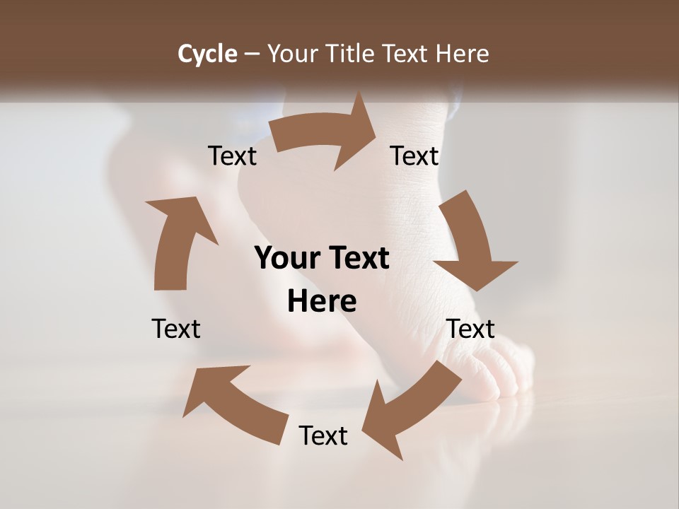 A Person With Bare Feet Standing On A Wooden Floor PowerPoint Template