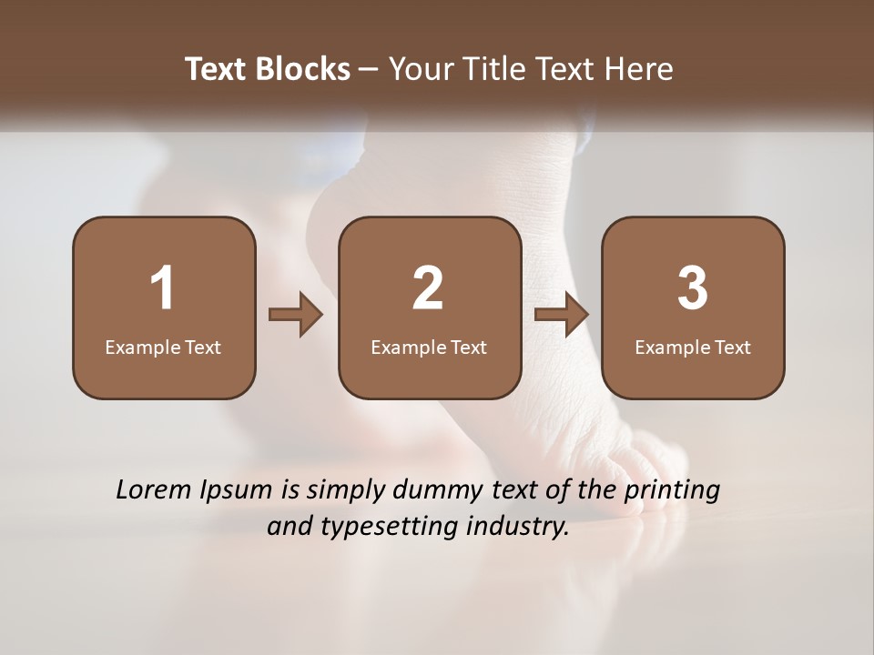 A Person With Bare Feet Standing On A Wooden Floor PowerPoint Template