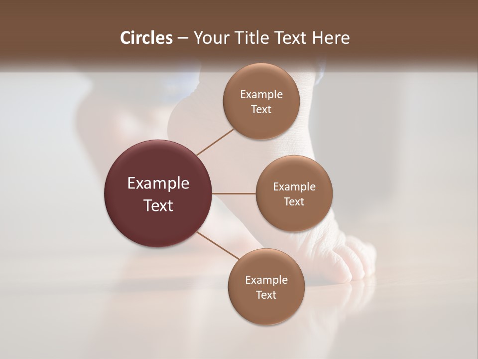 A Person With Bare Feet Standing On A Wooden Floor PowerPoint Template