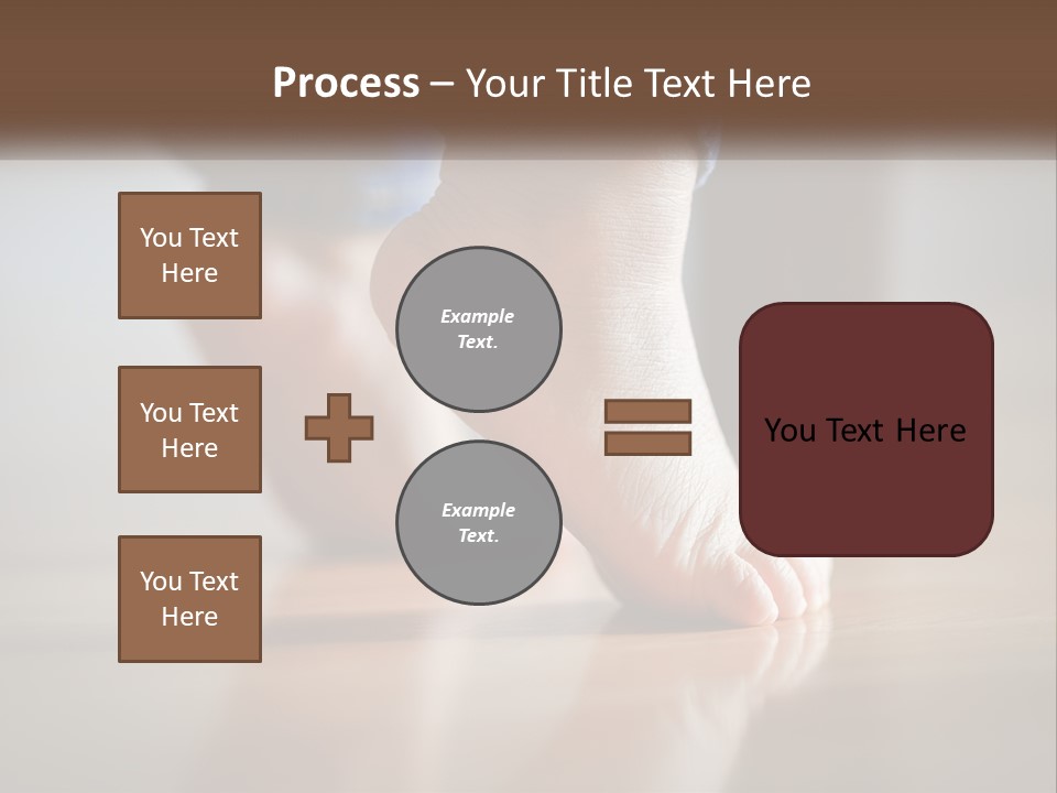 A Person With Bare Feet Standing On A Wooden Floor PowerPoint Template