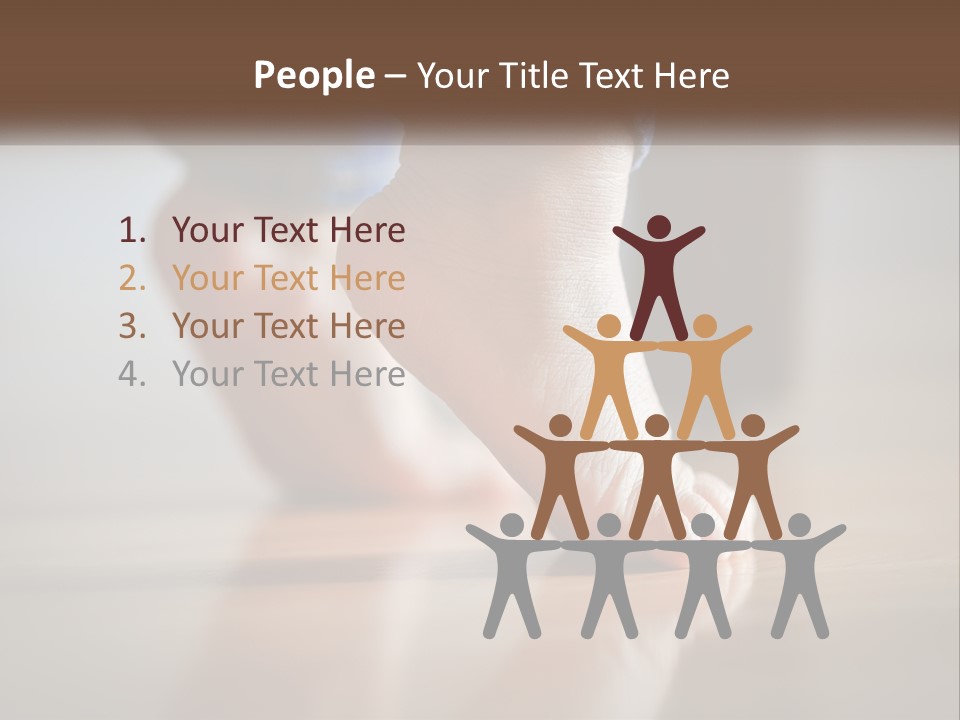 A Person With Bare Feet Standing On A Wooden Floor PowerPoint Template