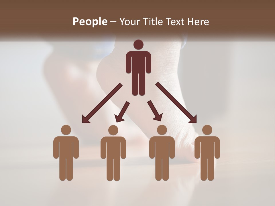 A Person With Bare Feet Standing On A Wooden Floor PowerPoint Template