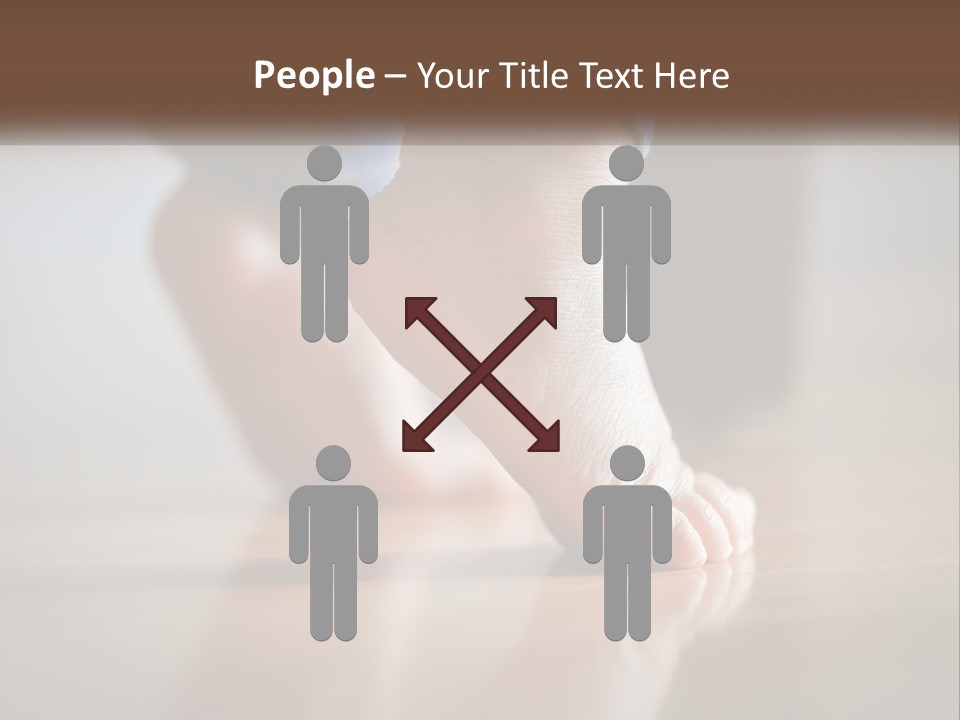 A Person With Bare Feet Standing On A Wooden Floor PowerPoint Template