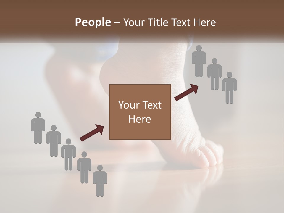 A Person With Bare Feet Standing On A Wooden Floor PowerPoint Template