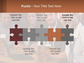 A Group Of People Sitting At A Table With Beer PowerPoint Template