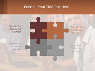 A Group Of People Sitting At A Table With Beer PowerPoint Template